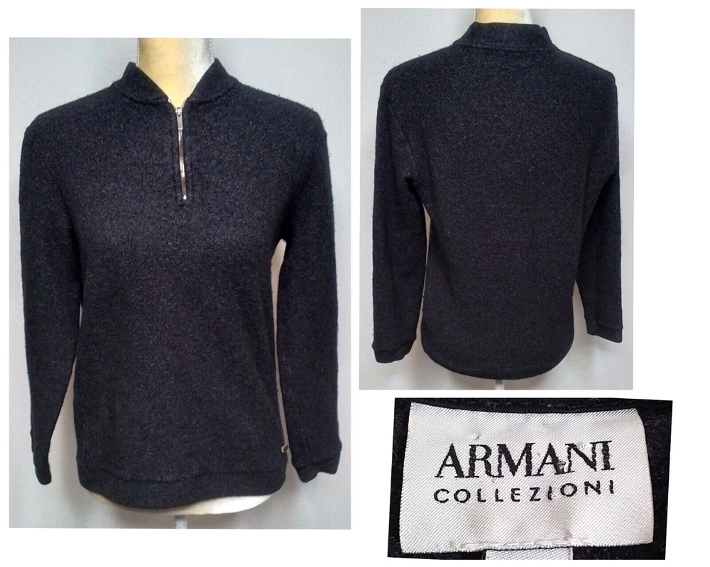Armani Collezioni Sweater Women's Large Charcoal Gray #W3000